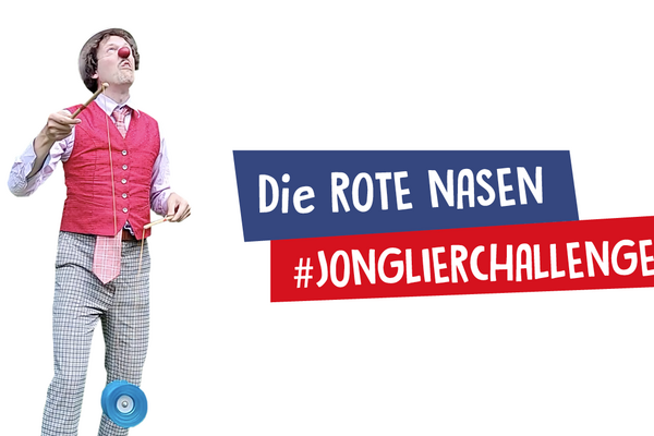 ROTE NASEN Jonglierchallenge mit Clown Vincenzo am Diabolo